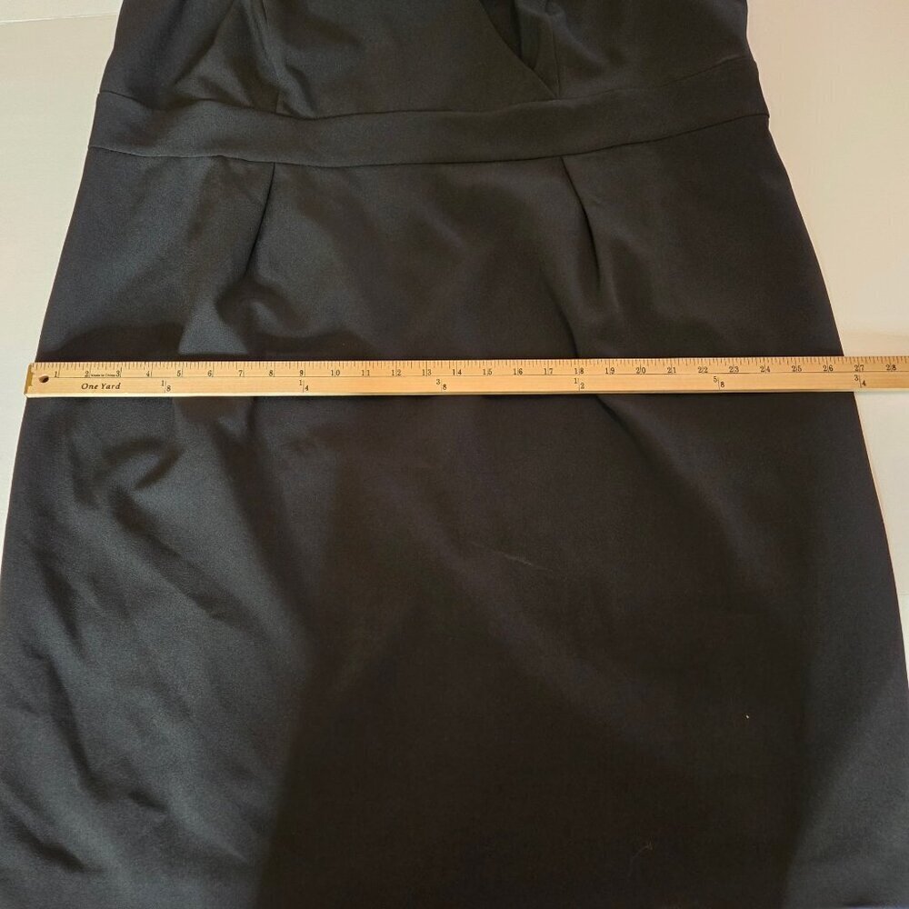 Le Bos Black Sleeveless Midi Dress Silver Front Chain Accent Plus Sz 22W - Picture 11 of 16